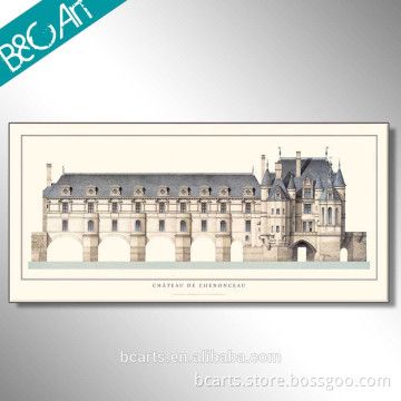 France chetear de chenonceau French famous building painting                        
                                                Quality Choice
